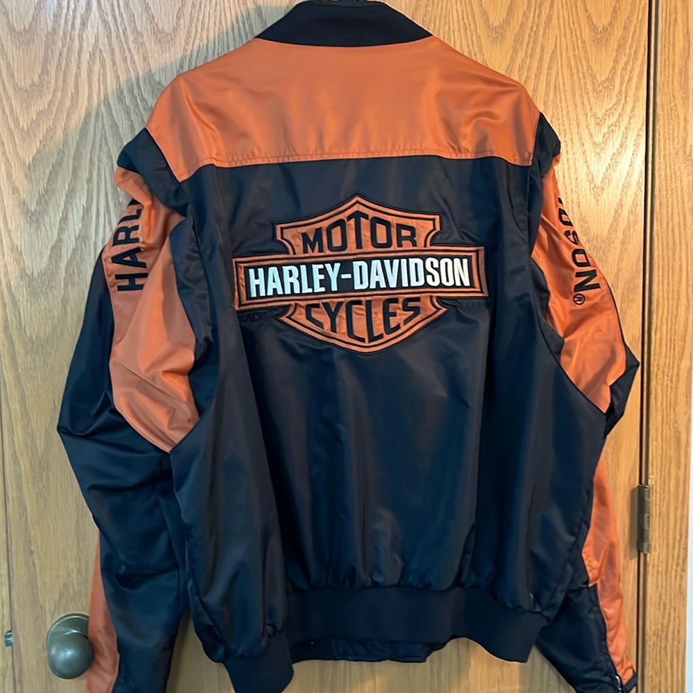 Harley-Davidson Orange and Black Jacket